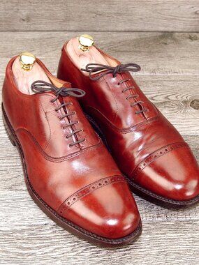 Allen Edmonds BYRON Cap Toe Oxford 9 E Chili * add $15 new Trees
